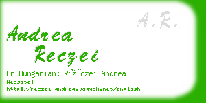 andrea reczei business card